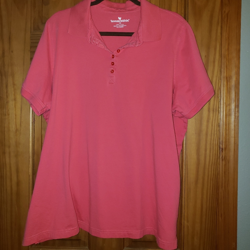 Woman Within Polo Shirt